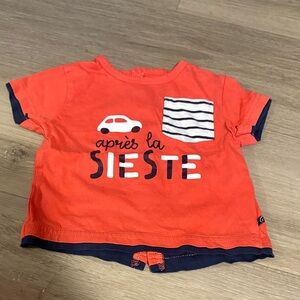 Sucre D'Orge Red and Navy Kids Tee
